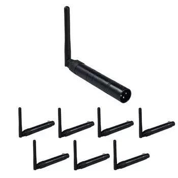 DMX 8 шт. черный металл DMX512 беспроводной Dfi DJ 2,4G 7 приемников и 1 передатчик управления освещением для US