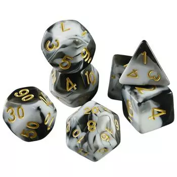 DND Dice 7 шт. Многогранные игральные кости для ролевых игр в настольную игру красный