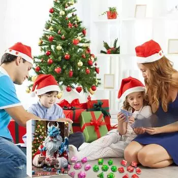 DND Dice Адвент-календарь 2024 Акриловые разноцветные многогранные игральные кости набор для геймеров D