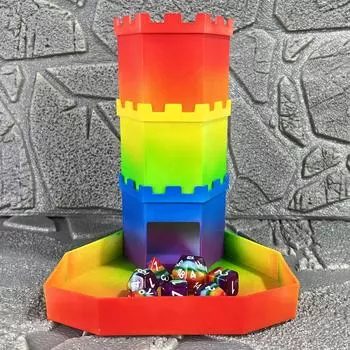 DND Dice Dice Tower Dice Rolling Tray Tower - Идеально подходит для игры D&D RPG и настольных игр Лучший подарок