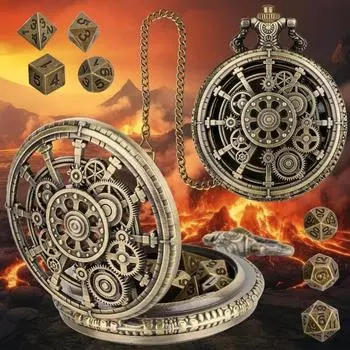 DND Dice Jewelry Беременный чехол Ретро Креативный Полый Механизм Толстая Талия Цепь Настольная Игра медный