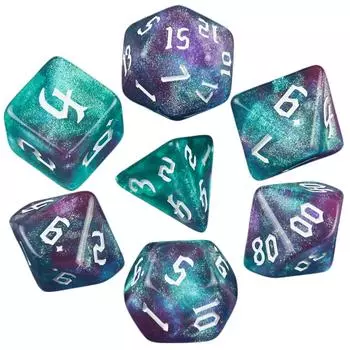 DND Dice RPG Dice Удивительные цвета, смешивание, фэнтези, эффект звездного света, уникальные стили ретро-шрифтов для карточных игр