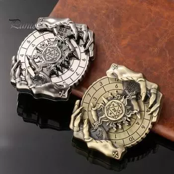 DND Dice Spinner Shadow Claws Roulette Alloy Spinner Dragon Metallic RPG Dice Roulette для игры Dungeons And Dragon, настольная игра, подарки бронзовый