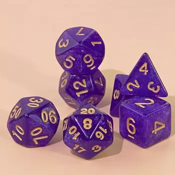 DND кубики блестящие цветные 7 шт. многогранные игральные кости ролевые игральные кости для DND Magic Gathering Running Team настольные игры розовый