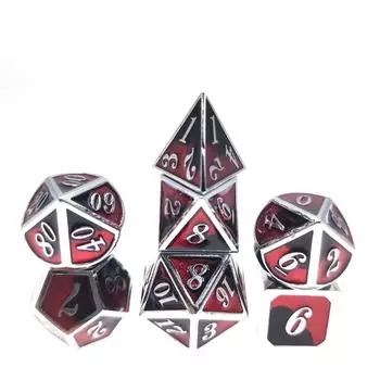 DND Metal Dice Set D&D Metal DND Dice для Dungeons and Dragons RPG Games-Vampire чёрный/красный