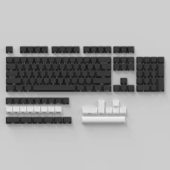 Dndkb Ultra-Thin Short Shaft JWA Height Side Engraved Sublimation Key CAP Compatible with Nuphy Cheap Donkey Keychron Black and white 134 keys