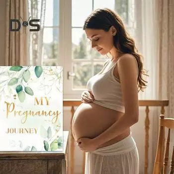 Дневник беременности для мамочек-первокурсниц с наклейками и карманами для памятных вещей Планировщик беременности с календарем Контрольные списки основных этапов белый