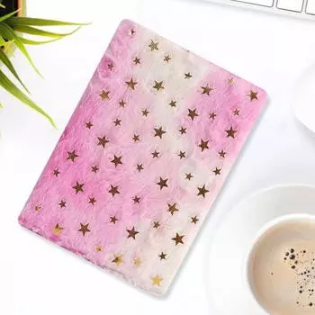 Дневник для девочек Блокнот с рисунком радужного сердца, плюшевый журнал с замком А5, секретный дневник B