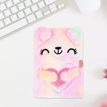 Дневник для девочек, размер А5, плюшевый блокнот с замками, 80 листов, бумажный журнал, блокнот для письма, блокнот для рисования, подарочный набор для детей на день рождения D