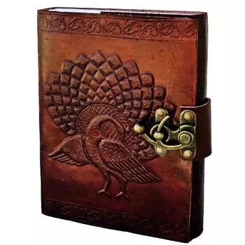 Дневник ручной работы с тиснением в классическом стиле / формат с крючком - коричневый. Размер 5x7 дюймов. 5x7 Inches коричневый
