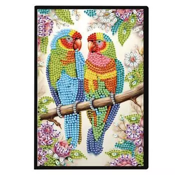 Дневник с алмазной живописью в виде животных особой формы без линий для взрослых и детей WXB198