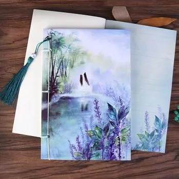 Дневник с кисточками ручной работы, блокнот в китайском стиле, офисные канцелярские принадлежности 7