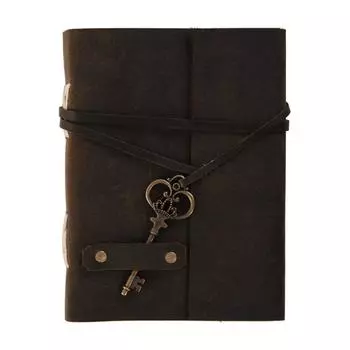 Дневник с тиснением ручной работы со стилем и форматом с веревкой для ключей - коричневый. Размер 5х7 дюймов 5x7 inches коричневый