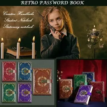 Дневник с замком в твердом переплете из кожи, дневники, блокноты для записей, блокнот для работы, дневник с замком для женщин, школьные принадлежности One Size