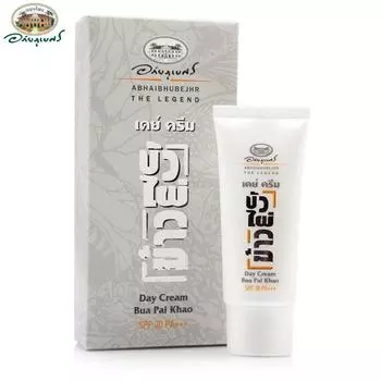 Дневной крем Abhai Herb Bua Pai Khao с лотосом, бамбуком и рисом SPF 30, Abhaibhubejhr, 30 г, уход за кожей на основе тайских трав 30 g