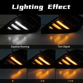 Дневные ходовые огни DRL для Toyota Highlander 2025 2025 Противотуманные фары Дневные огни Двухцветные белые желтые провода Переключатель