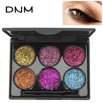 DNM Цветные луковые тени для век с перламутровым блеском и блестками Макияж для глаз с кистью для теней для век A