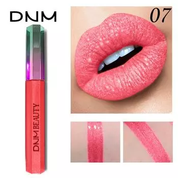 DNM Diamond Lip Gloss Металлическая матовая антипригарная глазурь для губ Увлажняющая мерцающая помада Жидкая легкая цветная глазурь для губ