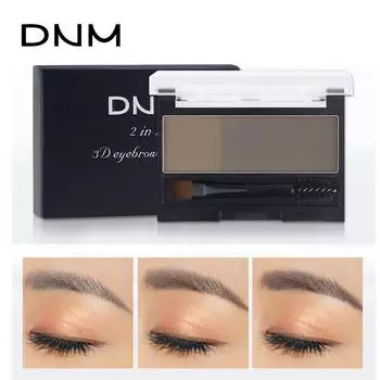 DNM Lazy Brow Powder с кисточкой, водостойкий натуральный, долговечный карандаш для бровей, регулируемый 01