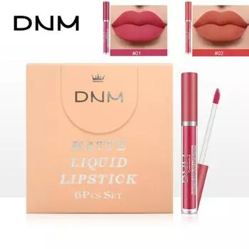 DNM Матовый блеск для губ с антипригарным покрытием Матовый блеск для губ с антипригарным покрытием Набор жидкой глазури для губ 01