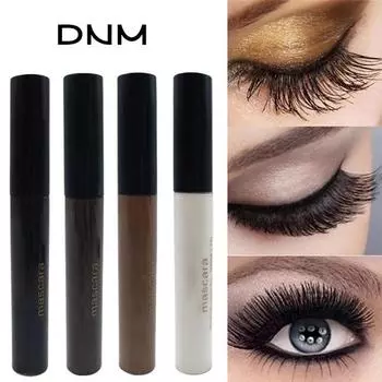 DNM Натуральное шелковое волокно для наращивания ресниц Макияж Черный Коричневый Белый Водостойкая керлинг Красочная тушь для ресниц чёрный
