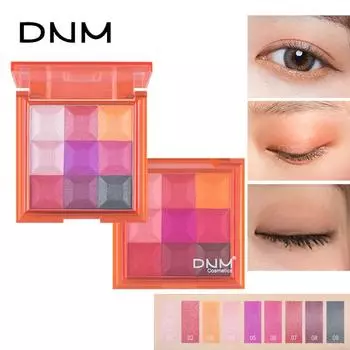 DNM Nine Palettes Палитра теней для век Нежное молочко, абрикос, дымчатая роза, манго, персик, разноцветная коллекция теней для век