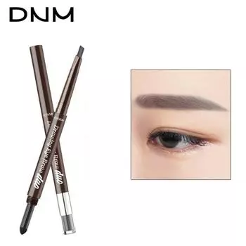 DNM Shape 3D Карандаш для бровей и пудра 2-в-1 Автоматический вращающийся, устойчивый к поту