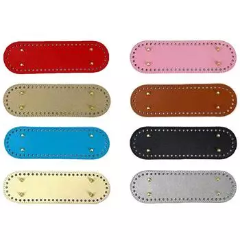 Дно сумки из искусственной кожи с 4 заклепками Овальное дно сумки Износостойкое прочное дно сумки для вязания крючком Дно сумки коричневый