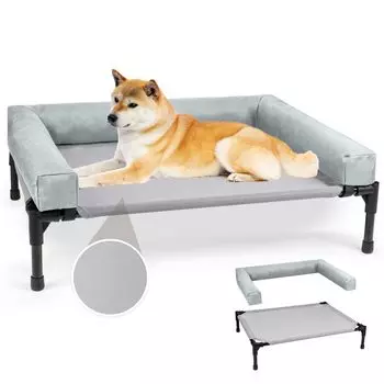 Dnzzs раскладушка для собак кровать для собак кровать для домашних животных уличный складной моющийся кровать для кемпинга для собак на открытом воздухе кемпинг серый