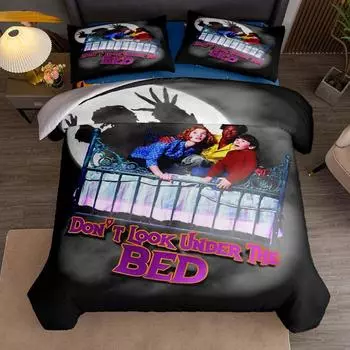Do NOT Look Under The Bed Terrified Duvet Cover Set King Queen Double Full Twin Single Size Bed Linen Set 140x210cm
