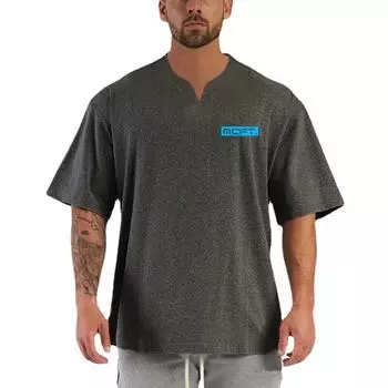 Do The Work Летняя мужская новая модная модная повседневная футболка для бодибилдинга, фитнеса, тренировок в тренажерном зале, спортивная футболка с короткими рукавами и принтом букв M серый