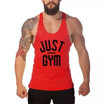 Do The Work Новый брендовый летний бодибилдинг Фитнес Тренажерный зал Спортивные тренировки Мужская мода с принтом букв Повседневный дышащий крутой жилет M красный