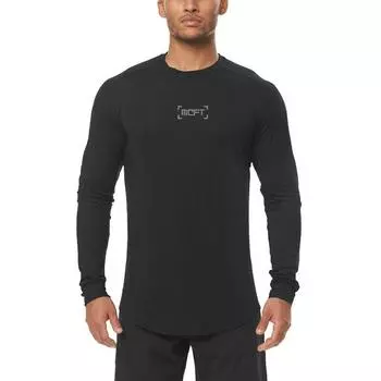 Do The Work Осенняя компрессионная сетка Быстросохнущая плотная мужская футболка для спортзала, бодибилдинга, фитнеса и тренировок с круглым вырезом и принтом букв M чёрный