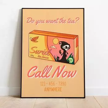 Do You Want The Tea Bookish Quote Poster And Prints Abstract Canvas Painting Light it Up Wall Art Picture For Living Room Decor 21x30cm No Framed