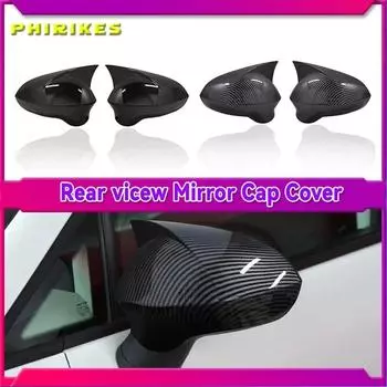 Добавьте боковые крышки зеркал заднего вида черного цвета с карбоновым эффектом для Seat Leon MK2 1P facelift / Ibiza MK4 6J Exeo 3R 2008-2017