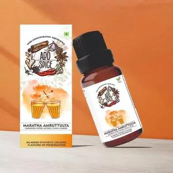 Добавить специи Maratha Amruttulya Chai Masala Extract | 10 мл (Упаковка 1 x 200-220 капель) | 1 капля на чашку | Комбинированные вкусы на 200-220 чашек