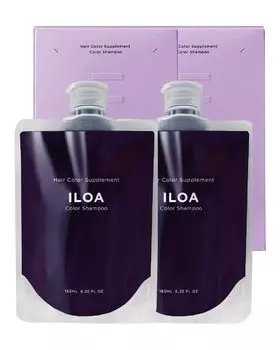 Добавка для окрашивания волос ILOA, шампунь ILOA Color, набор из 2 коробок, фиолетовый, эксклюзивно для салонов красоты Murashan, 185 мл, против выцветания и желтизны
