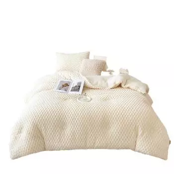 Добавление бархата и утолщение зимнего одеяла 110x150cm [1.5kg] теплый белый