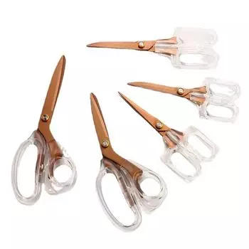 Dobeli Нержавеющая сталь острые лезвия офисные ножницы прозрачная ручка студенческий DIY резак для бумаги многоцелевой кухонный портной ножницы