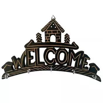 Добро пожаловать домой, деревянная вешалка для ключей, настенный декор