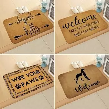 Добро пожаловать, милый дом, письмо, нескользящий водопоглощающий коврик для двери, ковер, декор для пола 4