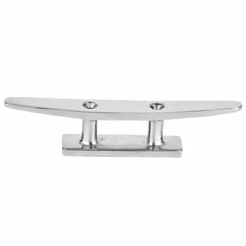 Dock Cleats Mooring Boat Deck Cleat Boat Rope Cleats Stainless Steel Open Base Cleats Polished Boat Supplies 5 5 inches