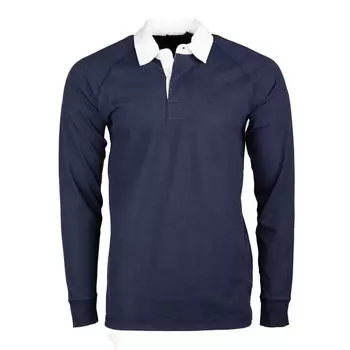 DOCKERS мужская темно-синяя рубашка-поло с длинными рукавами и воротником