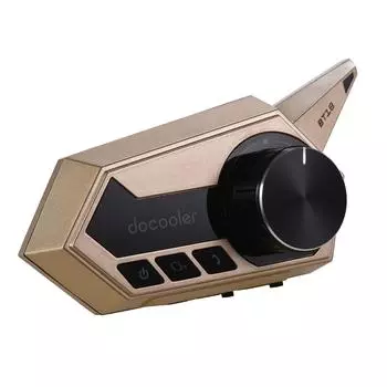 Docooler Мотоциклетный шлем Гарнитура Мотоцикл Беспроводные наушники Bluetooth 5.0 с микрофоном золотой