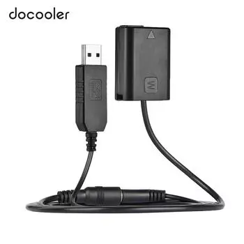 Docooler NP-FW50 Имитатор аккумулятора + блок питания постоянного тока (5 В, 2 А) Замена USB-кабеля-переходника для AC-PW20 чёрный