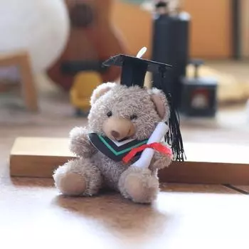 Doctor Keychain Bear Backpack Pendant Super Soft Pp Cotton Graduation Gift Kids