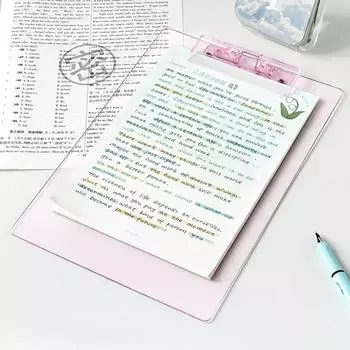 Document Folder Transparent A4 Clipboard File Folder Board Clamp Student Stationary