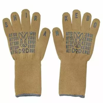 DOD Atsui Neukel, термостойкие перчатки желто-коричневого цвета, арамидные противоскользящие перчатки для барбекю, костра, GL1-778-TN, один размер подходит для большинства