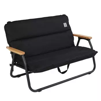 DOD Good Luck Sofa Низкий складной стул с низким сиденьем 2-местный [Алюминиевый сплав] CS2-900-BK чёрный