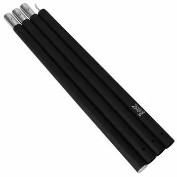 DOD Hyperm Textile Pole 260cm Aluminum Thickness Main Pole for Large Cotton Tarp [Reliable 35mm] XP8-632-BK